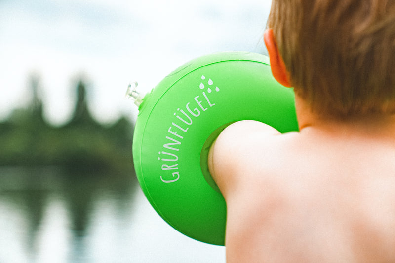 Schwimmflügel kaufen – BIO-TPU Grünflügel für Kinder 1-6 Jahre – CE-geprüft