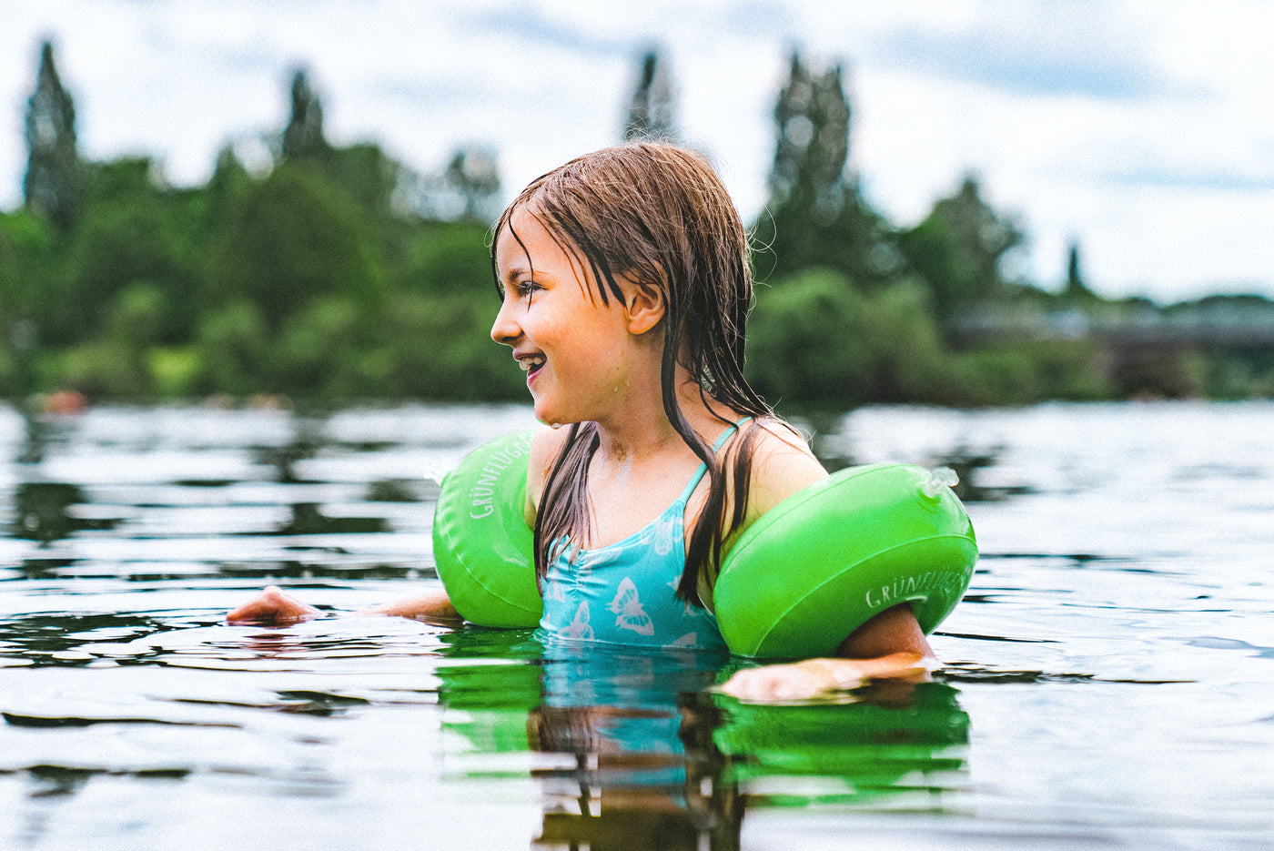 Schwimmflügel aus BIO-TPU Grünflügel ab 1-6 Jahre 11-30 Kg 
